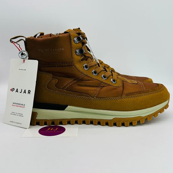 Pajar Men's Fero 2.0 Wheat Lace Up Waterproof Winter Snow Sneaker Boots Size 8 - Picture 1 of 9